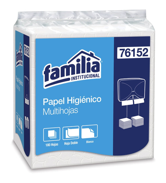 Familia Papel higiénico Multihojas blanco hoja doble 40 Unidades x 180 Hojas