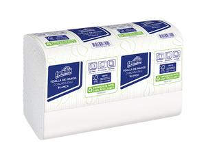 Familia Toalla de manos en Z blanco hoja triple 24 Unidades x 150 Unidades