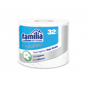 Familia Papel higiénico Extra fino hoja doble blanco 32 Metros