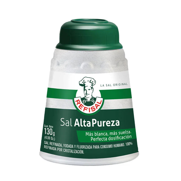 Sal Refisal Alta Pureza en salero