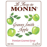 MONIN Gourmet Flavorings Granny Smith Apple (Manzana Verde de la Abuela Smith) 750 ml